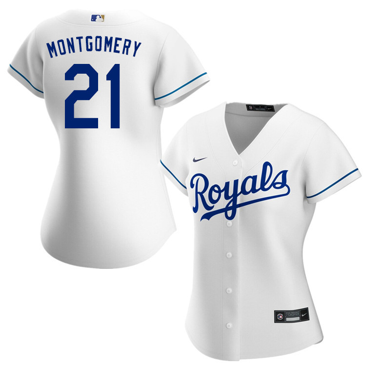 Nike Women #21 Mike Montgomery Kansas City Royals Baseball Jerseys Sale-White